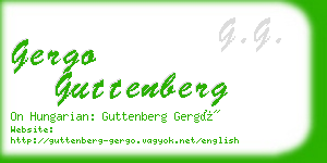 gergo guttenberg business card